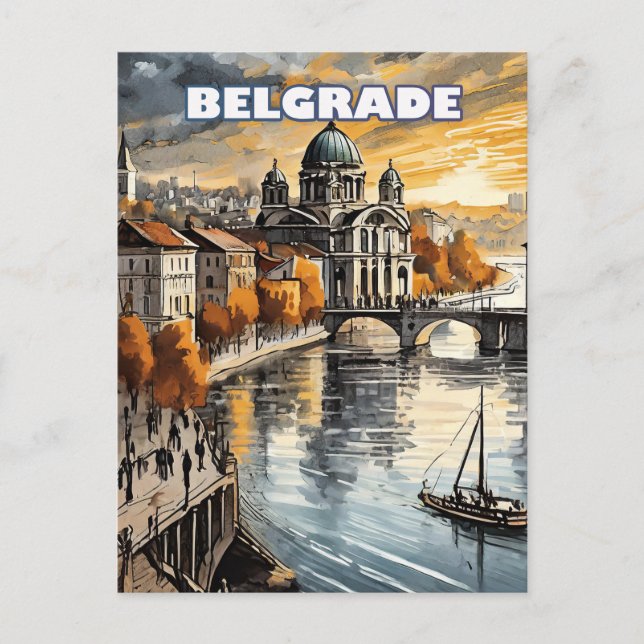 Belgrade, the capital of contrasts postcard (Front)
