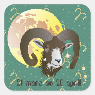 Bélier 21 mars au 20 avril Autocollants Square Sticker