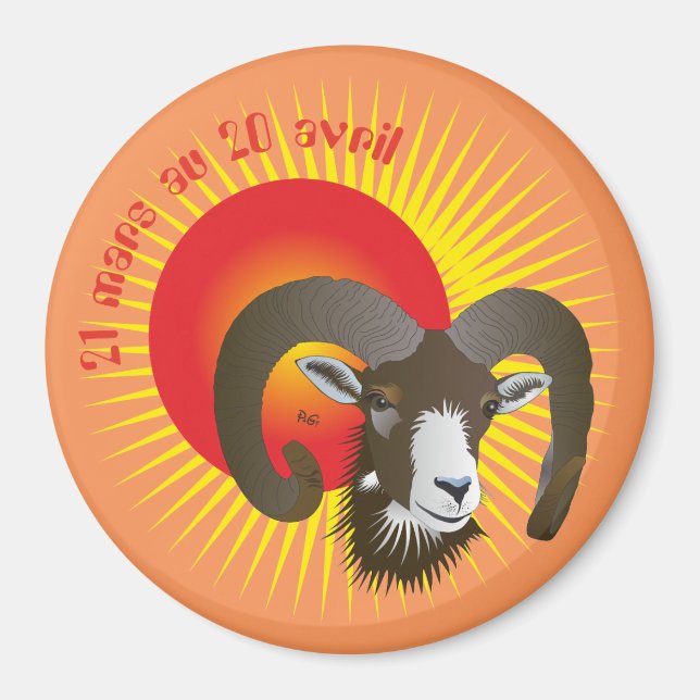 Bélier 21 mars au 20 avril Magnet (Front)