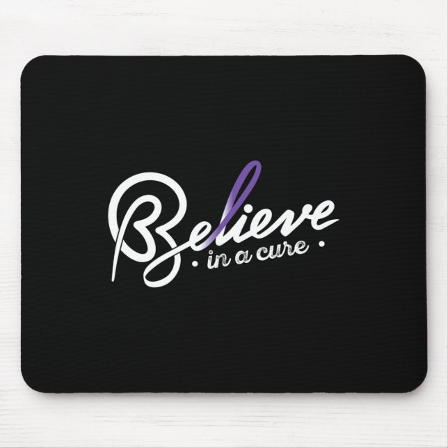 Believe1- Epilepsy Awareness Supporter Ribbon  Mouse Pad (Front)