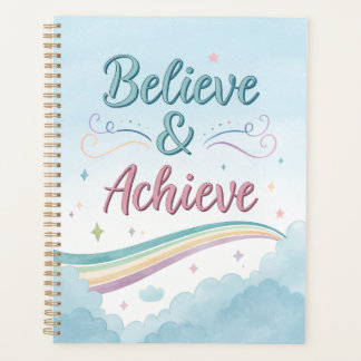 Believe & Achieve Journal – Watercolor Inspiration Planner