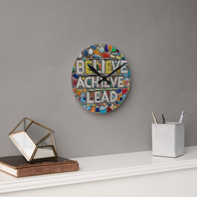 Believe Achieve Lead Round Clock (Office)