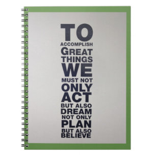 believe act notebook