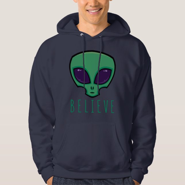 Believe Alien Head Hoodie (Front)