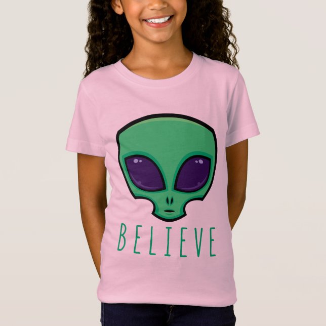 Believe Alien Head T-Shirt (Front)