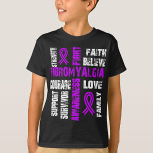 Believe And Fight Fibromyalgia  T-Shirt