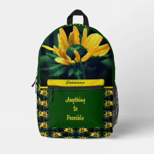 Believe Anything Is Possible Floral Inspirational Printed Backpack