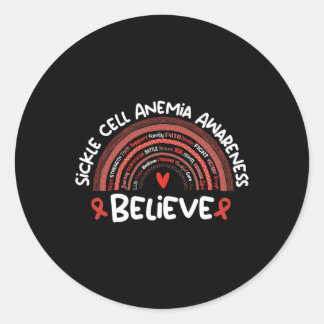 Believe Awareness Month   Sickle Cell Anaemia  Classic Round Sticker