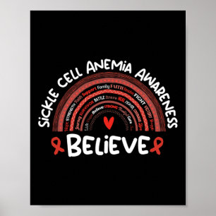 Believe Awareness Month Sickle Cell Anaemia Poster