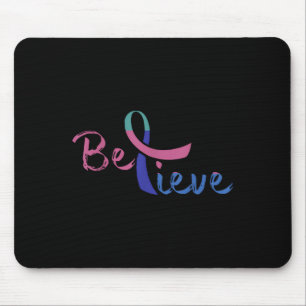 Believe Awareness Ribbon Suicide Prevention & Mouse Pad