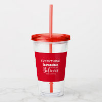 Believe Bible Verse Christian Faith Red
