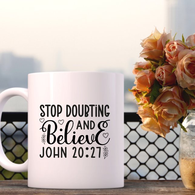 Believe Bible Verse Scripture Personalised Coffee Mug (Creator Uploaded)