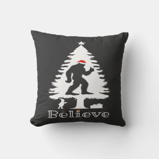 Believe Bigfoot Cryptozoology Christmas Tree Cushion