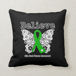 Believe - Bile Duct Cancer Butterfly Cushion