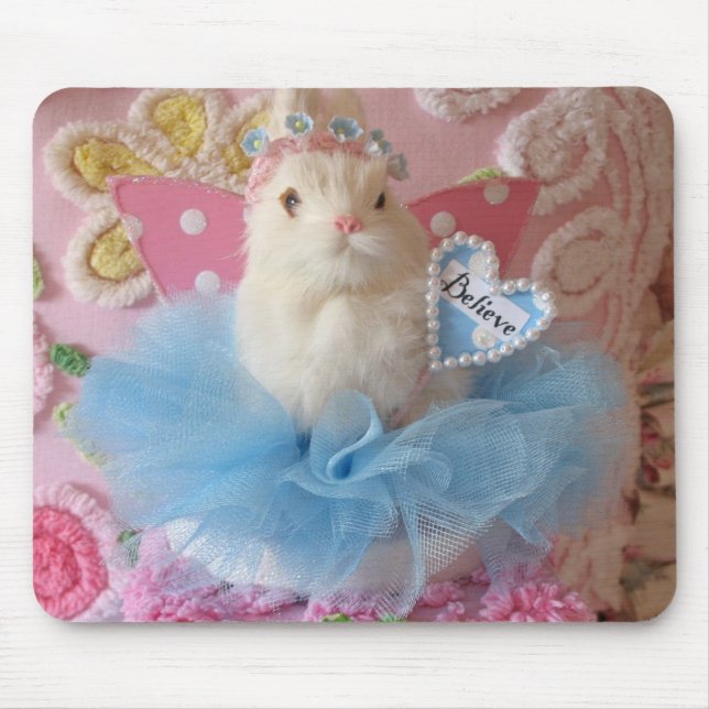 Believe bunny mousepad (Front)