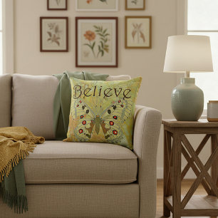 Believe butterfly cushion