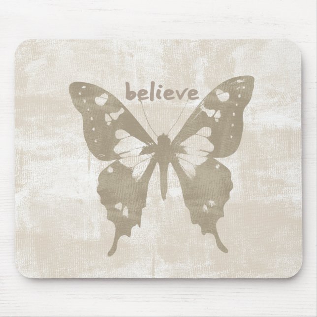 Believe Butterfly Mouse Pad (Front)