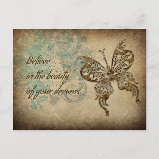 Believe Butterfly Postcard (Front)