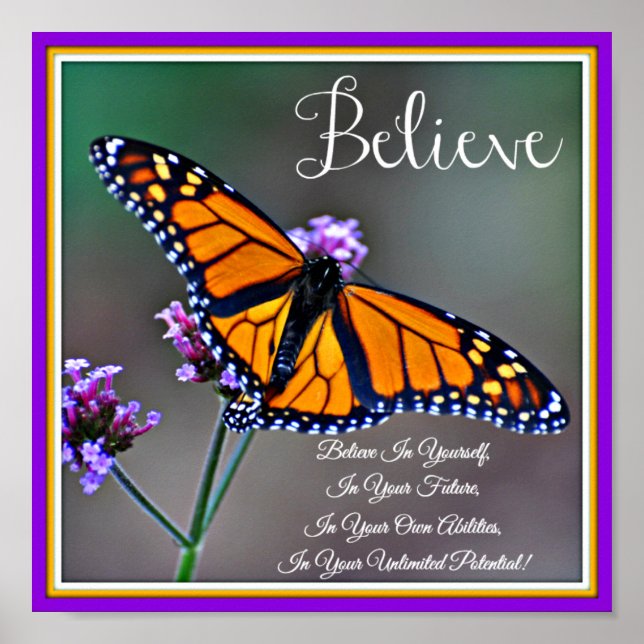 Believe Butterfly Poster (Front)