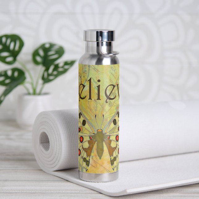 Believe butterfly water bottle (Yoga)