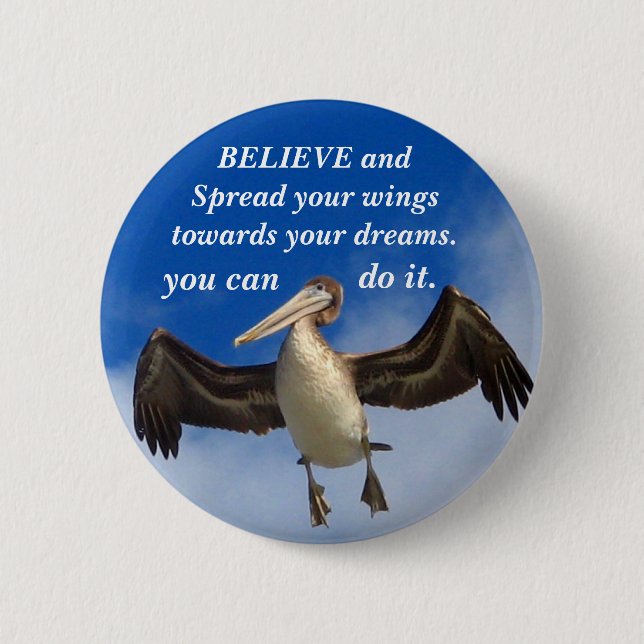 Believe_Button 6 Cm Round Badge (Front)
