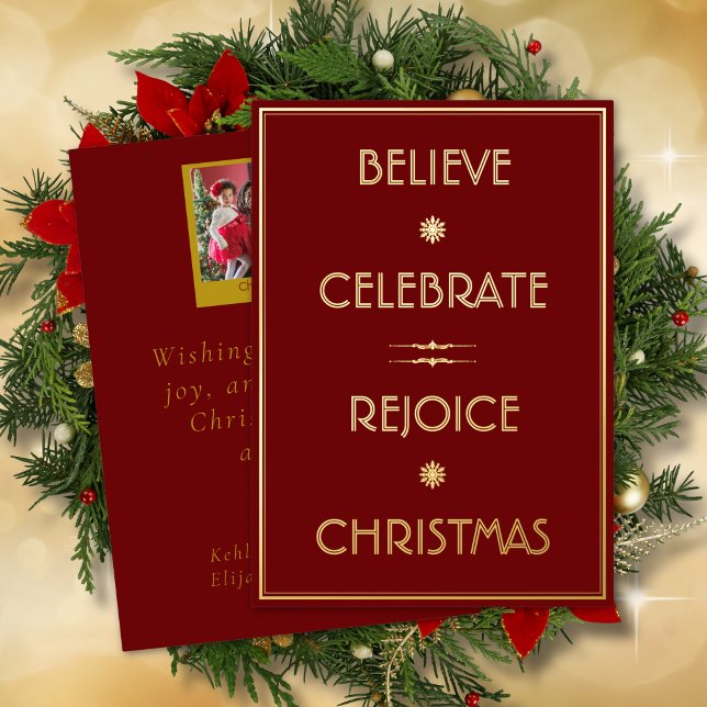 Believe Celebrate Rejoice Christmas Typography (Creator Uploaded)