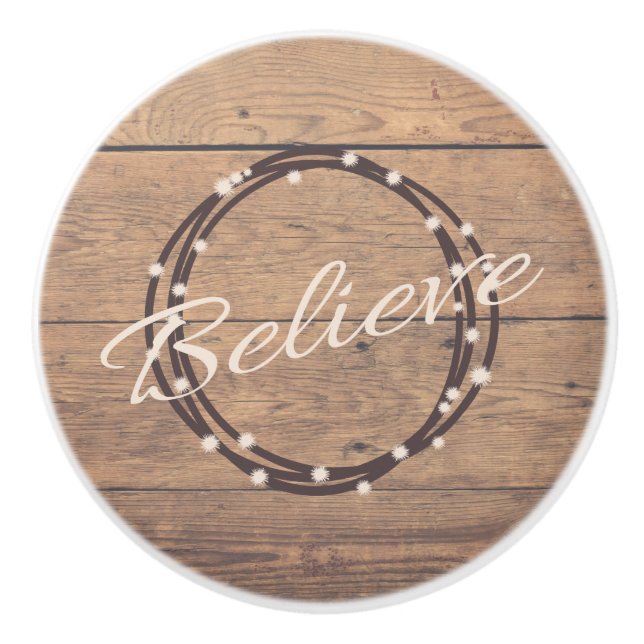Believe Ceramic Knob (Front)