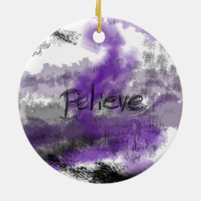 Believe ceramic ornament (Back)