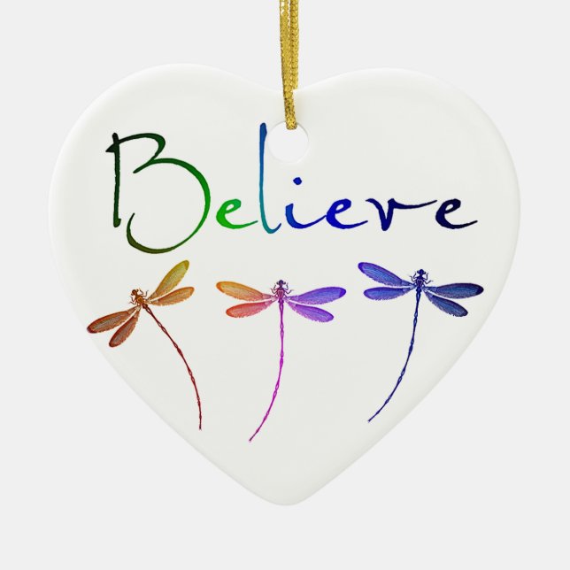 Believe Ceramic Tree Decoration (Front)