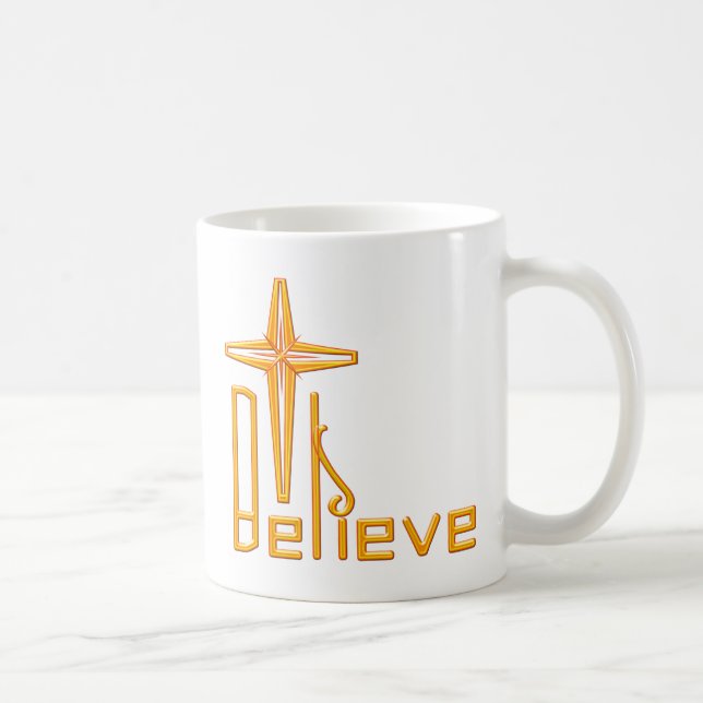 Believe Christian Coffee Mug (Right)