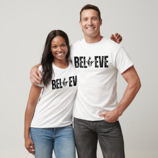 BELIEVE Christian Silhouette Open With Faith T-Shirt