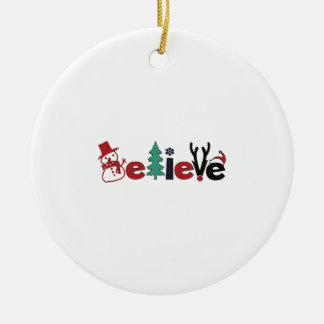 Believe Christmas Believe in Christmas Ceramic Tree Decoration