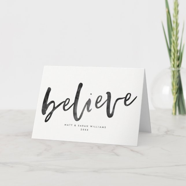 Believe Christmas Holiday Card (Front)