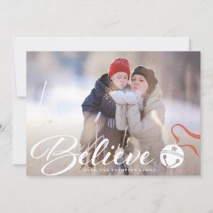 Believe Christmas Photo Card