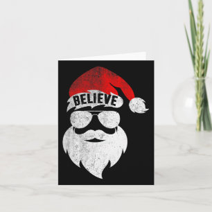 Believe Christmas Santa Claus Pyjamas Family Reuni Card