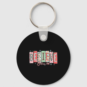 Believe Christmas Santa Coquette Bow Women Girls  Key Ring