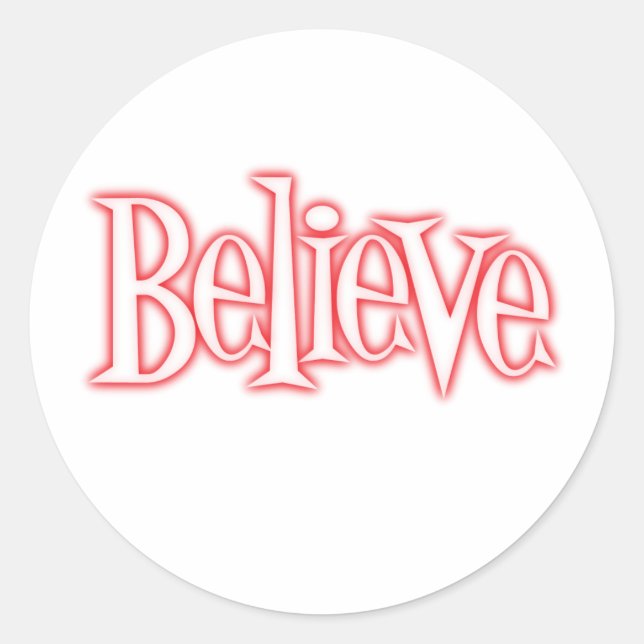 Believe Classic Round Sticker (Front)