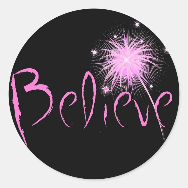 Believe Classic Round Sticker (Front)