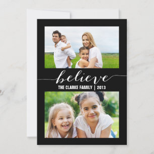 Believe Collage Holiday Photo Card