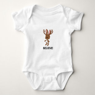 Believe! Cute Jackalope Baby Bodysuit