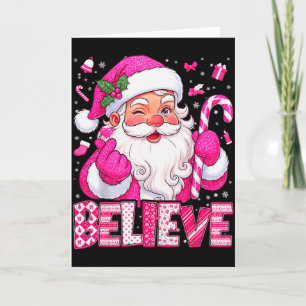 Believe Cute Nk Santa Candy Cane Christmas Xmas Gi Card