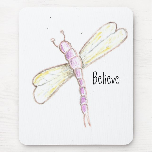 Believe Dragonfly Mousepad (Front)