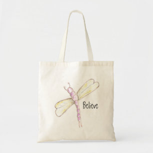 Believe Dragonfly Tote Bag