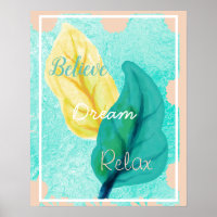 Believe, Dream, Relax Bath Wall Art