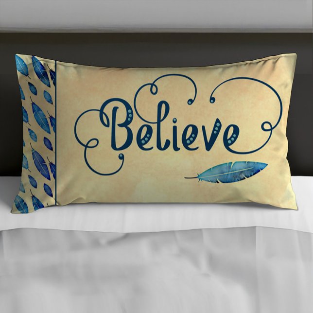 BELIEVE • DREAM • SPARKLE • INSPIRE Typography Pillowcase (Creator Uploaded)