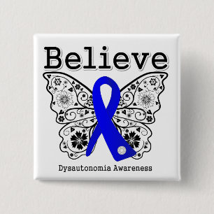 Believe Dysautonomia Awareness 15 Cm Square Badge
