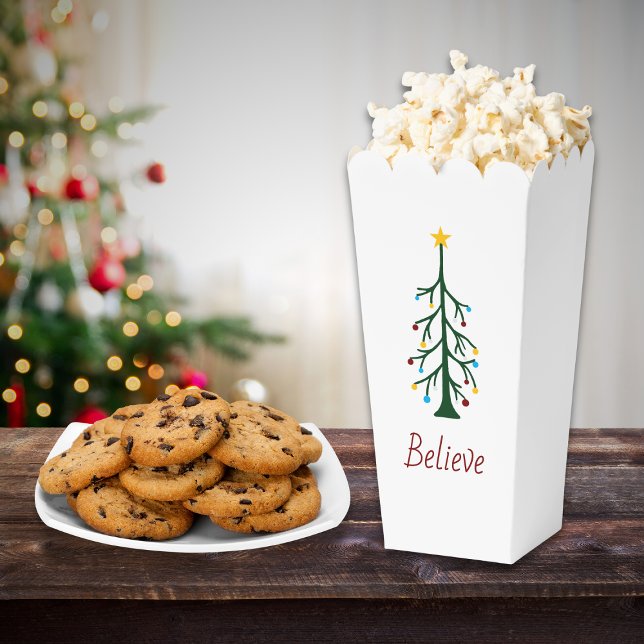 Believe Evergreen Tree Christmas Party  Favour Box (Creator Uploaded)