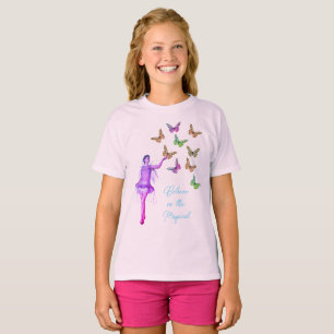 Believe Fairy Butterflies Inspirational       T-Shirt