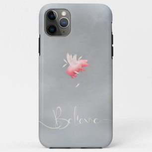 Believe-Falling Pig Feathers Case-Mate iPhone Case