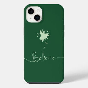 Believe-Falling Pig Feathers iPhone 14 Plus Case